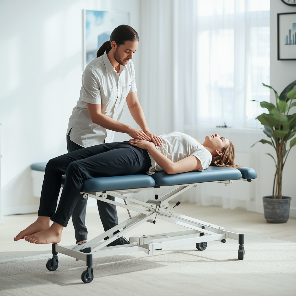What Is the Proper Technique for Performing a Cervical Spine Mobilization Using a Flexion-Distraction Table, and What Patient Positions Are Most Effective?